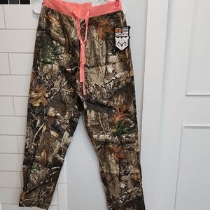 Realtree Camouflage Joggers with Pink Waistband